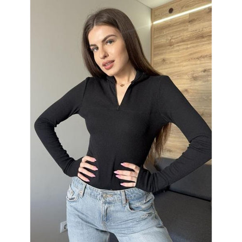 Боді в рубчик на замочок