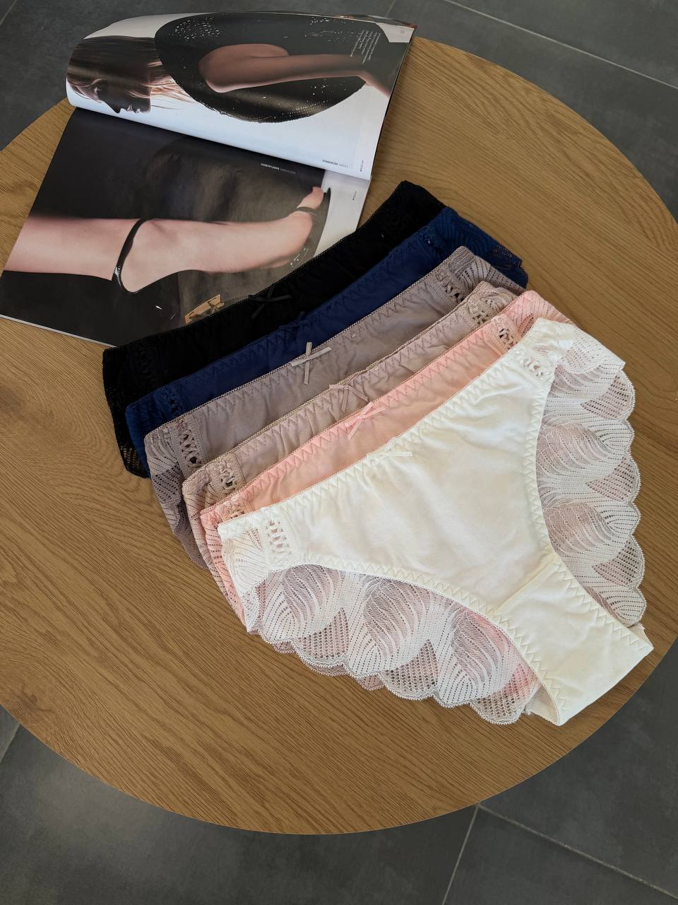 Сліпи бавовняні з мереживом