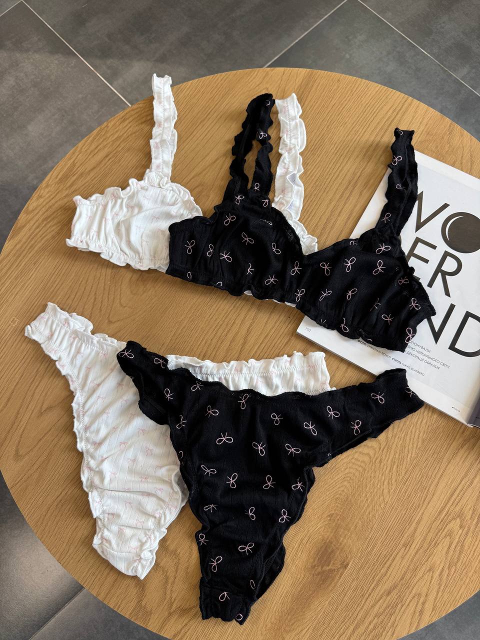 Комплект бавовняний з бантиками