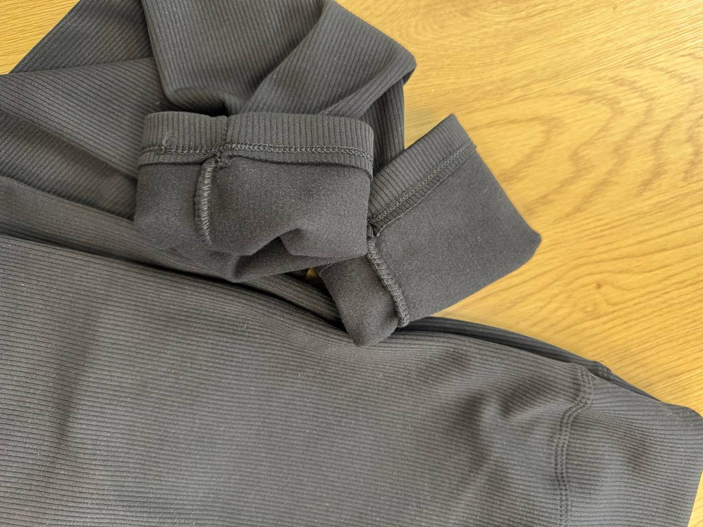 Лосини на флісі в рубчик з одним швом