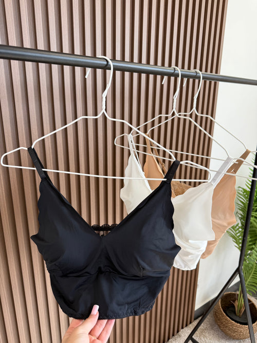 Безшовний топ з мереживною спинкою